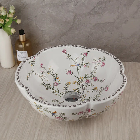 JULIO Vessel Sink & Gold Faucet