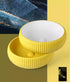 Yellow White Handmade Sink