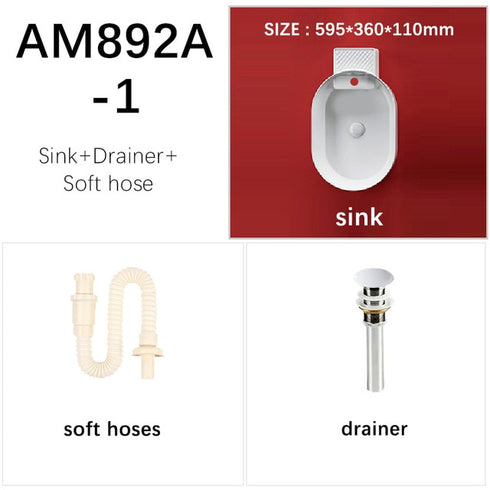 White Oval Vessel Sinks