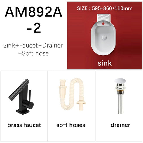 White Oval Vessel Sinks