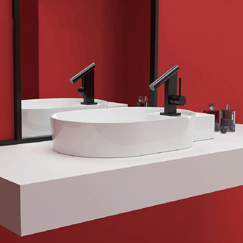 White Oval Vessel Sinks