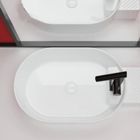 White Oval Vessel Sinks