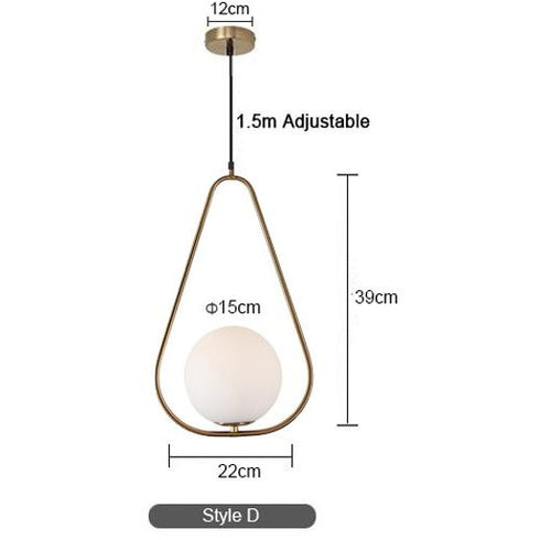 Bailey White Pendant Light