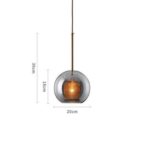 MILANA Smoky Glass Pendant Light